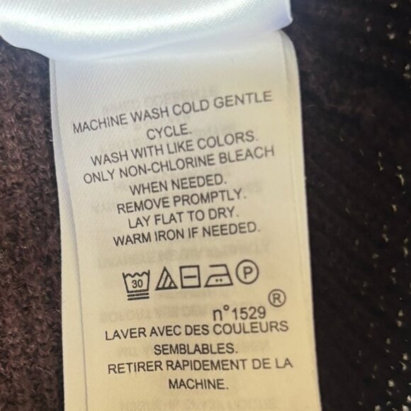 Ralph Lauren - Thermal Knit Cowl Neck Brown Sweater - 100% Cotton (Size: M) - Picture 3 of 7